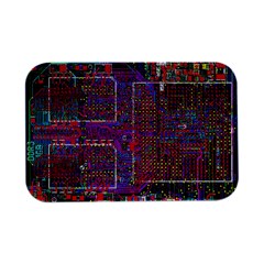 Technology Circuit Board Layout Pattern Open Lid Metal Box (silver)  