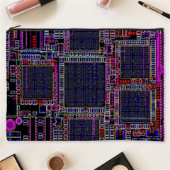 Cad Technology Circuit Board Layout Pattern Cosmetic Bag (xxxl) by Ket1n9