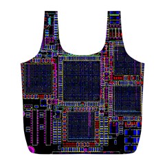 Cad Technology Circuit Board Layout Pattern Full Print Recycle Bag (l) by Ket1n9