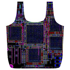 Cad Technology Circuit Board Layout Pattern Full Print Recycle Bag (xl) by Ket1n9