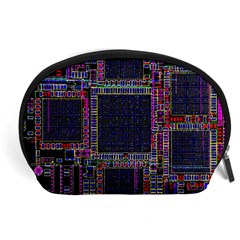 Cad Technology Circuit Board Layout Pattern Accessory Pouch (large) by Ket1n9