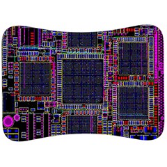 Cad Technology Circuit Board Layout Pattern Velour Seat Head Rest Cushion by Ket1n9