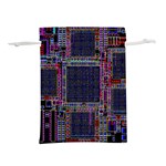 Cad Technology Circuit Board Layout Pattern Lightweight Drawstring Pouch (S) Front