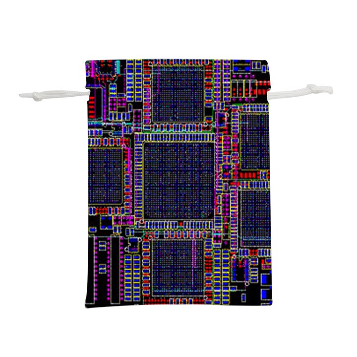 Cad Technology Circuit Board Layout Pattern Lightweight Drawstring Pouch (S)