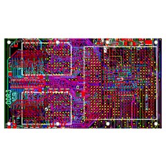 Technology Circuit Board Layout Pattern Banner And Sign 7  X 4 