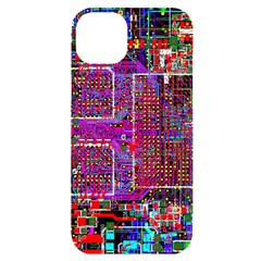 Technology Circuit Board Layout Pattern Iphone 14 Plus Black Uv Print Case by Ket1n9