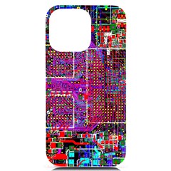 Technology Circuit Board Layout Pattern Iphone 14 Pro Max Black Uv Print Case by Ket1n9