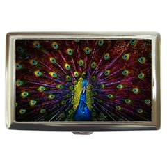 Beautiful Peacock Feather Cigarette Money Case by Ket1n9