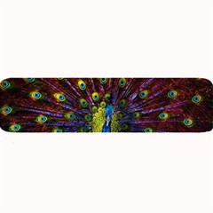 Beautiful Peacock Feather Large Bar Mat by Ket1n9