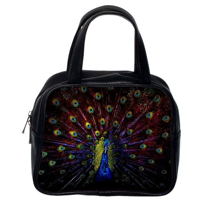 Beautiful Peacock Feather Classic Handbag (One Side)