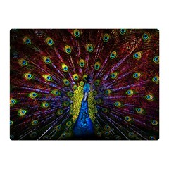 Beautiful Peacock Feather Two Sides Premium Plush Fleece Blanket (mini) by Ket1n9