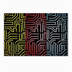 Circuit Board Seamless Patterns Set Postcards 5  X 7  (pkg Of 10)