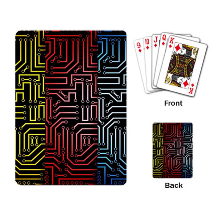 Circuit Board Seamless Patterns Set Playing Cards Single Design (Rectangle)