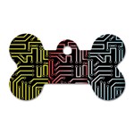 Circuit Board Seamless Patterns Set Dog Tag Bone (One Side) Front