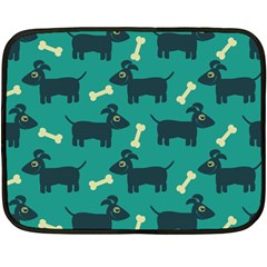 Happy Dogs Animals Pattern Two Sides Fleece Blanket (mini) by Ket1n9