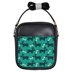 Happy Dogs Animals Pattern Girls Sling Bag by Ket1n9