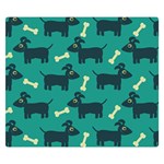 Happy Dogs Animals Pattern Two Sides Premium Plush Fleece Blanket (Small) 50 x40  Blanket Front