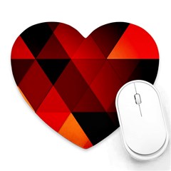 Abstract Triangle Wallpaper Heart Mousepad by Ket1n9