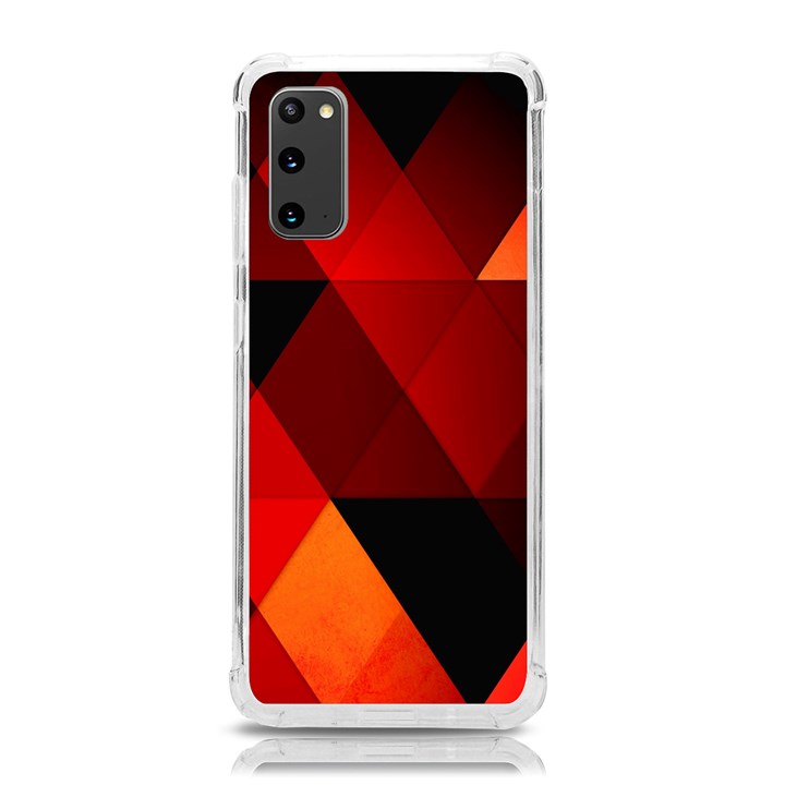 Abstract Triangle Wallpaper Samsung Galaxy S20 6.2 Inch TPU UV Case