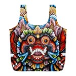 Wood Sculpture Bali Logo Full Print Recycle Bag (L) Front