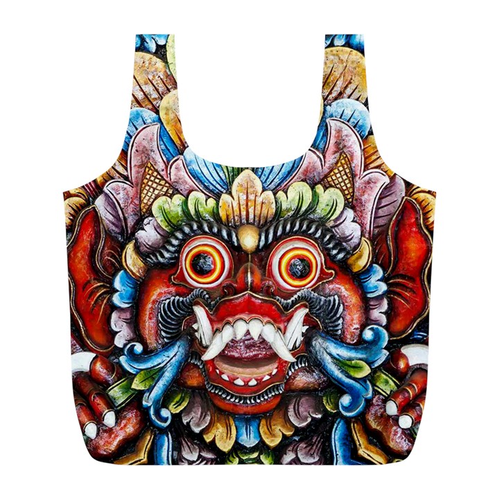 Wood Sculpture Bali Logo Full Print Recycle Bag (L)