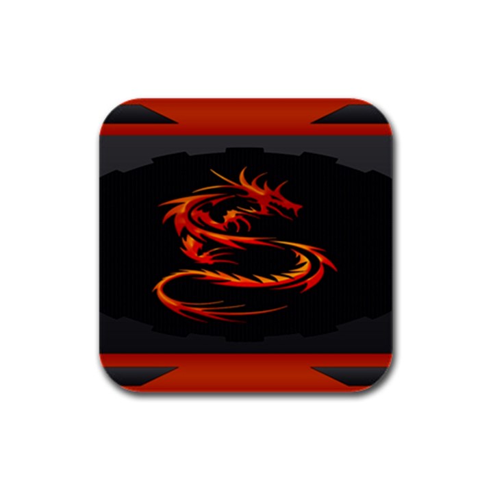 Dragon Rubber Square Coaster (4 pack)