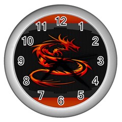 Dragon Wall Clock (silver)