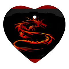 Dragon Heart Ornament (two Sides) by Ket1n9