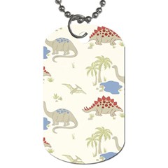 Dinosaur Art Pattern Dog Tag (two Sides) by Ket1n9