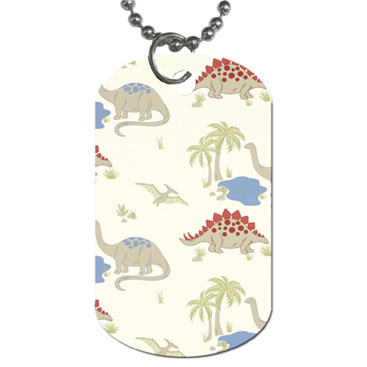 Dinosaur Art Pattern Dog Tag (Two Sides)