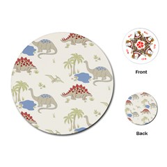 Dinosaur Art Pattern Playing Cards Single Design (round) by Ket1n9