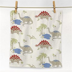 Dinosaur Art Pattern Face Towel by Ket1n9