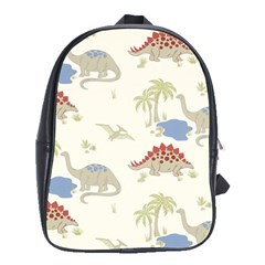 Dinosaur Art Pattern School Bag (large) by Ket1n9