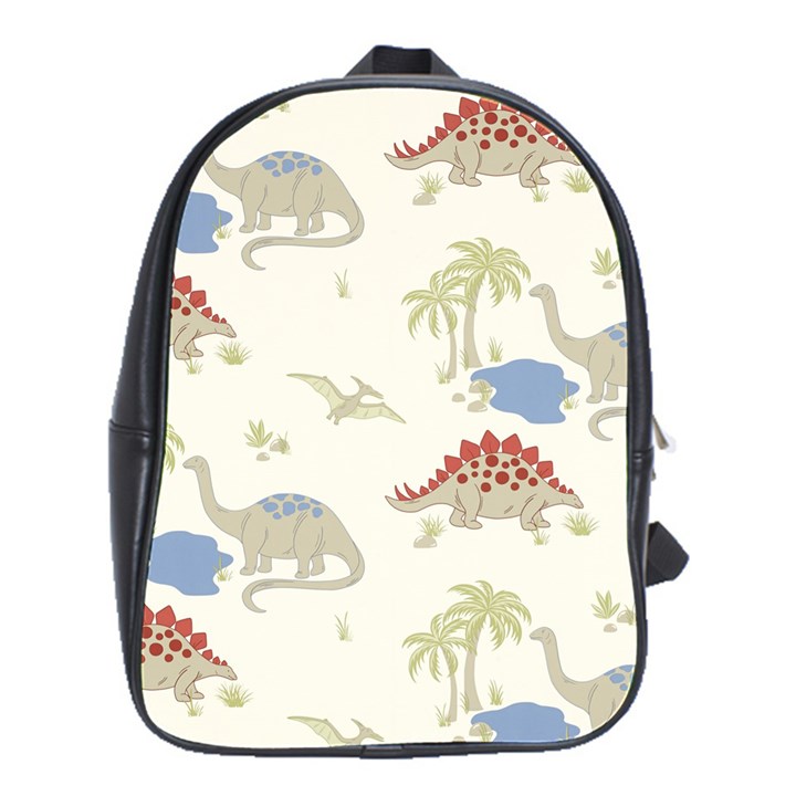 Dinosaur Art Pattern School Bag (Large)