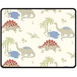 Dinosaur Art Pattern Fleece Blanket (Medium) 60 x50  Blanket Front