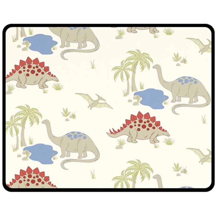 Dinosaur Art Pattern Fleece Blanket (Medium)