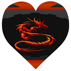 Dragon Wooden Puzzle Heart by Ket1n9