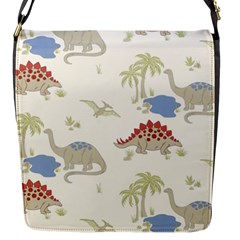 Dinosaur Art Pattern Flap Closure Messenger Bag (s) by Ket1n9