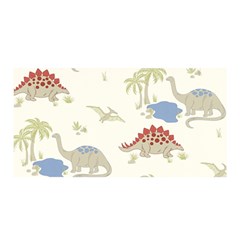 Dinosaur Art Pattern Satin Wrap 35  X 70  by Ket1n9