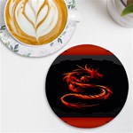 Dragon UV Print Round Tile Coaster Front