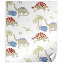 Dinosaur Art Pattern Canvas 8  X 10  by Ket1n9