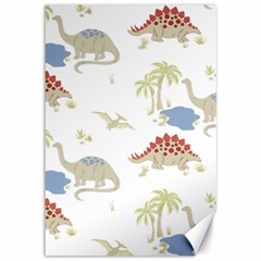 Dinosaur Art Pattern Canvas 12  X 18  by Ket1n9