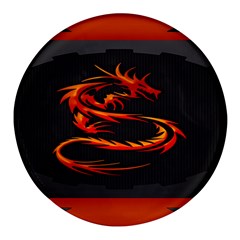 Dragon Round Glass Fridge Magnet (4 Pack) by Ket1n9