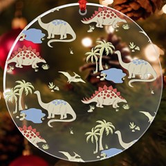 Dinosaur Art Pattern Uv Print Acrylic Ornament Round by Ket1n9