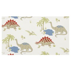 Dinosaur Art Pattern Banner And Sign 7  X 4  by Ket1n9