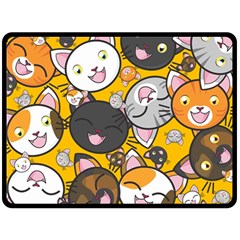 Cats Cute Kitty Kitties Kitten Fleece Blanket (large) by Ket1n9