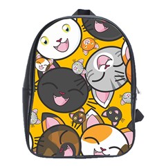 Cats Cute Kitty Kitties Kitten School Bag (xl)