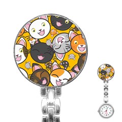 Cats Cute Kitty Kitties Kitten Stainless Steel Nurses Watch by Ket1n9