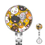 Cats Cute Kitty Kitties Kitten Stainless Steel Nurses Watch Front