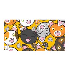 Cats Cute Kitty Kitties Kitten Satin Wrap 35  X 70  by Ket1n9